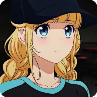 🙂 97d550a8 Anime, Mädchen, Süß, Cartoon, Figur, Blond, Hut telegram sticker