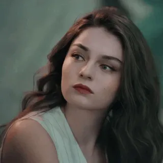 🧊 791401d9 femme, portrait, personne, brune, femme, fille, visage telegram sticker