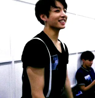 ⛓ a5e7719b Jungkook kpop, bts, 歌手, 男性, 微笑 telegram sticker