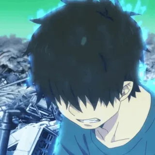 ☁️ 116b79e3 애니메이션, 청의 엑소시스트, 분노, 격노 telegram sticker