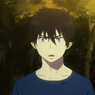 ☁️ 700ce4de Rin Okumura Blue Exorcist 애니메이션, 청의 엑소시스트, 오쿠무라 린, 악마, 소년 telegram sticker