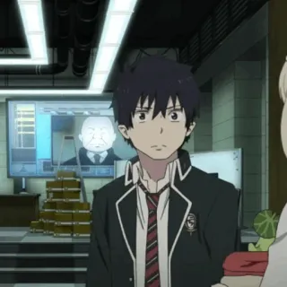 ☁️ 95220b5d Rin Okumura Blue Exorcist 애니메이션, 청의 엑소시스트, 오쿠무라 린, 학생, 캐릭터 telegram sticker