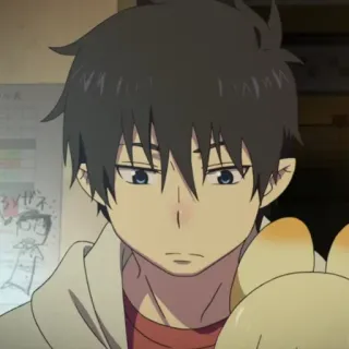 ☁️ 953de6b6 Rin Okumura Blue Exorcist 애니메이션, 캐릭터, 남성, 진지한, 청의 엑소시스트, 오쿠무라 린 telegram sticker