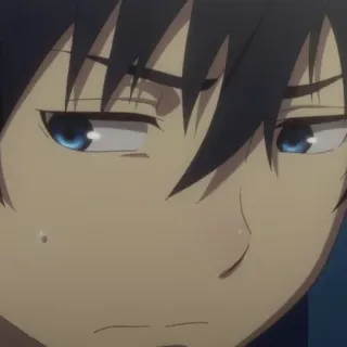 ☁️ 9ce1e2a0 Rin Okumura Blue Exorcist 애니메이션, 청의 엑소시스트, 오쿠무라 린, 캐릭터, 진지함, 만화 telegram sticker