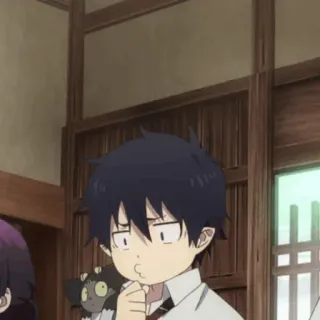 ☁️ d9e028b6 Rin Okumura Blue Exorcist 애니메이션, 청의 엑소시스트, 오쿠무라 린, 뿌우, 캐릭터 telegram sticker