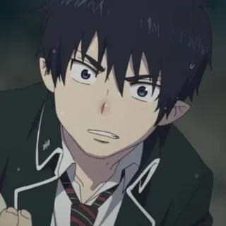 ☁️ de5a6299 Rin Okumura Blue Exorcist 애니메이션, 소년, 캐릭터, 악마, 만화 telegram sticker