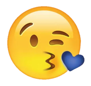 😘 1a8328f7 Biểu tượng cảm xúc, Nháy mắt, Hôn, Tình yêu, Tình cảm, Trái tim xanh telegram sticker