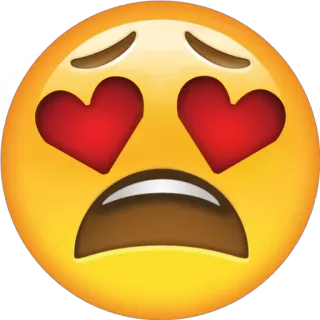 😍 60f5dacc emoji, tình yêu, mắt trái tim, biểu cảm, khuôn mặt, màu vàng telegram sticker