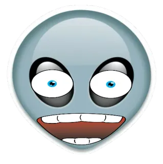 👽 9fc607e6 Biểu tượng cảm xúc, Khuôn mặt, Hài hước, Biểu cảm, Hoạt hình, Nụ cười, Điên, Há miệng telegram sticker