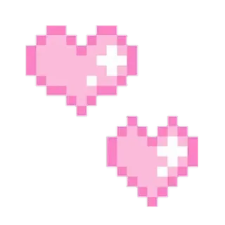 💞 91a0363b 像素画, 爱心, 粉色, 爱 whatsapp sticker
