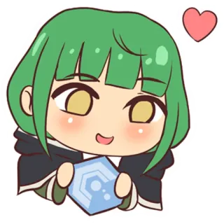 🥰 d045ee3f 动漫, Q版, 卡通, 可爱, 爱心 telegram sticker