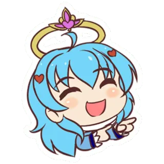 😁 e69ac391 อนิเมะ, น่ารัก, ผู้หญิง, จิบิ, การ์ตูน, สติกเกอร์ telegram sticker