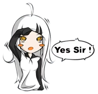 👌 78eb8fea Yes Sir! จิบิ, อนิเมะ, ผู้หญิง, เคารพ, น่ารัก, รับทราบ, มังงะ telegram sticker