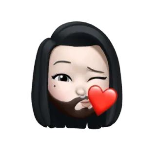 ☠️ 08a9a332 Bitmoji, Avatar, Emoji, Trái tim, Nháy mắt, Nhân vật, Hoạt hình telegram sticker