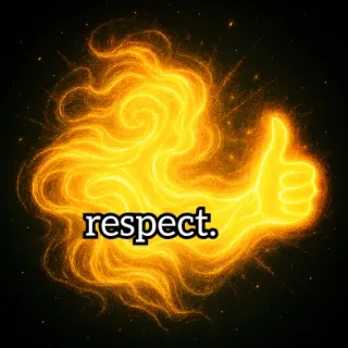 🕊️ 4c068194 respect. уважение, палец вверх, огонь, одобрение, позитив telegram sticker