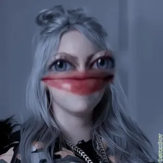 😂 0ee21550 Billie Eilish penyanyi, musik, pop, lucu, meme, billie eilish whatsapp sticker