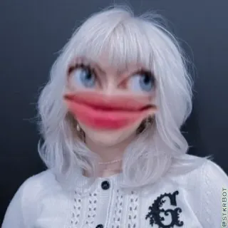 😂 8aa22384 lucu, meme, wajah, bibir, mata, wanita, potret whatsapp sticker