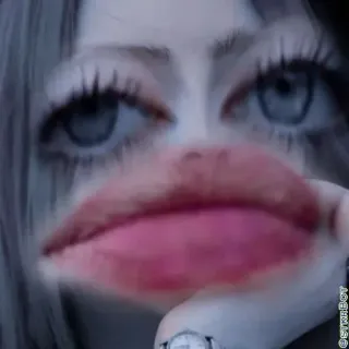 😂 d75d22fa Meme, Lucu, Wajah, Distorsi, Bibir, Mata whatsapp sticker