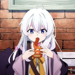 🌟 981cf52b anime, girl, eating, food telegram sticker