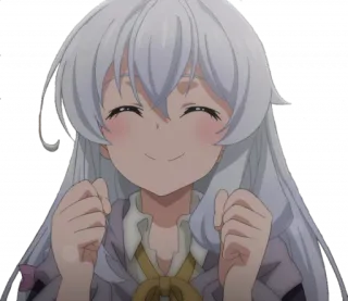 😊 d6e1e277 Anime, Fille, Sourire, Joyeux, Dessin animé, Mignon whatsapp sticker