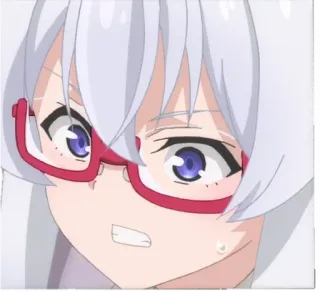 😰 e114ddf2 Anime, Fille, Lunettes, Dessin animé, Personnage whatsapp sticker