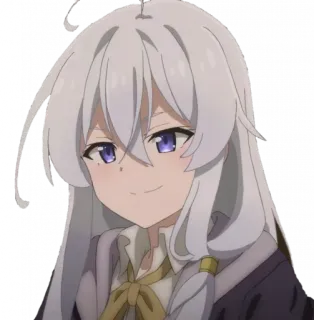 🙂 f889f135 Anime, Fille, Cheveux Blancs, Suffisant, Dessin Animé whatsapp sticker