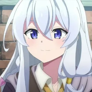 💜 006a3e0b Anime, fille, cheveux blancs, mignon, femme, dessin animé telegram sticker