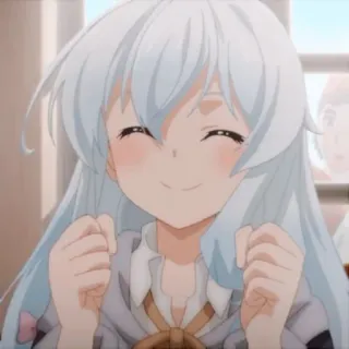 💜 1ae068f3 Anime, Manga, Mignon, Fille, Souriant, Joyeux telegram sticker