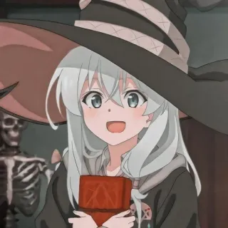 💜 7069fa1b Anime, Sorcière, Chapeau, Mignon, Manga, Dessin animé telegram sticker