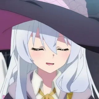 💜 85d5006a Anime, Fille, Sorcière, Chapeau, Mignon, Souriant, Manga telegram sticker