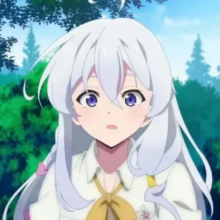 💜 ca420e5f Fille anime, Cheveux blancs, Mignon, Dessin animé, Animé, Féminin telegram sticker