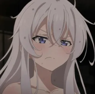 💜 dc997d26 Anime, Fille, Portrait, Illustration, Sérieux, Art telegram sticker