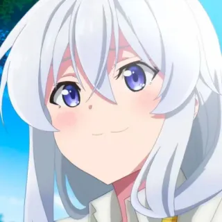 💜 e6679627 Anime, Personnage, Cheveux Blancs, Mignon, Souriant telegram sticker