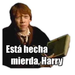😑 0fe9ea18 Ron Weasley Harry Potter Está hecha mierda, Harry harry potter, ron weasley, cursing, book, movie telegram sticker