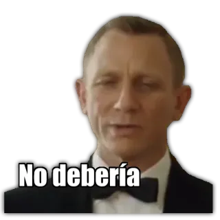 😅 5193e208 James Bond No debería james bond, suit, actor, movie telegram sticker