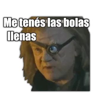 😠 a152ce10 Alastor 'Mad-Eye' Moody Harry Potter Me tenés las bolas llenas angry, eyeball, mad eye, eye, harry potter, rude, spanish telegram sticker