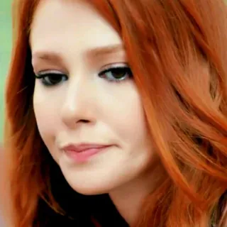 😑 9ec82a80 mulher, rosto, retrato, cabelo ruivo, bonita, pessoa whatsapp sticker