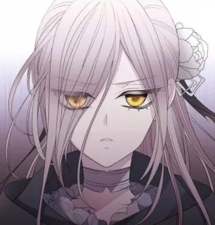 🌸 e9df762c 动漫, 女孩, 女人, 漫画, 黄眼睛, 角色, 插画 telegram sticker