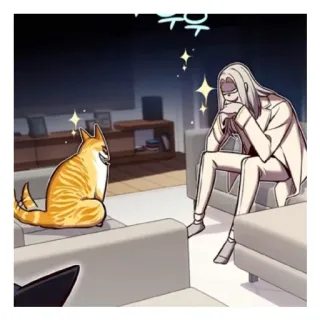 😈 a5a8baa2 มังฮวา, แมว, อนิเมะ, มังงะ telegram sticker