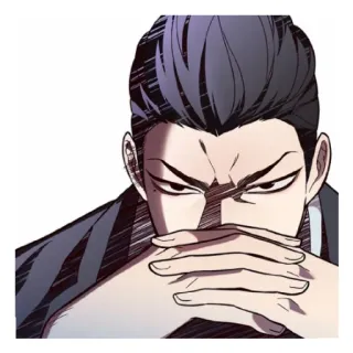 🤔 afafba8d ผู้ชาย, อนิเมะ, ภาพเหมือน, เคร่งขรึม, วางแผน, คิด telegram sticker