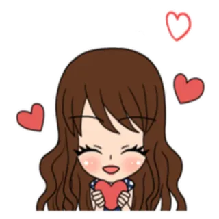 😍 5d58d4e7 การ์ตูน, ความรัก, ผู้หญิง, หัวใจ, น่ารัก, หวาน, ความรักใคร่ telegram sticker