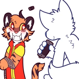 Electro Tiger telegram stickers