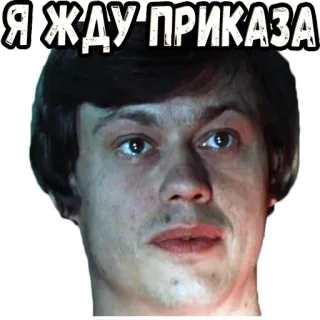 🤨 05a4fbbc Я ЖДУ ПРИКАЗА Rusia, Menunggu, Pesanan, Militer telegram sticker