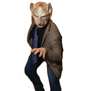 🤠 13d2ea3b maschera, costume, persona, cravatta, giacca telegram sticker