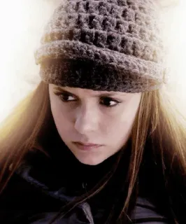 🥀 8e015161 donna, cappello, inverno, ritratto, persona telegram sticker