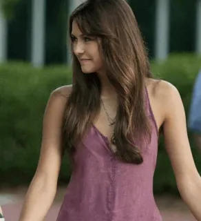 🥀 ad21c1de donna, abito viola, bruna, ritratto, giovane donna telegram sticker