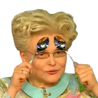 🥄 b03c9b92 wanita, sendok, mata, wajah, orang telegram sticker