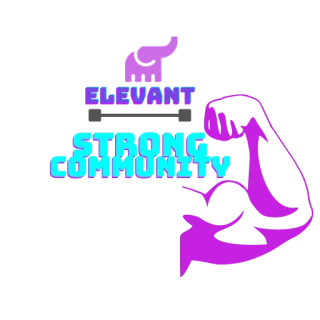 💪 a54e3fb7 ELEVANT STRONG COMMUNITY słoń, silny, społeczność, fitness, siłownia, trening, motywacja telegram sticker