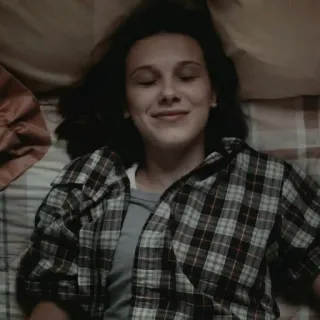 💟 2a6fe5b4 Eleven Stranger Things Eleven, Stranger Things, Millie Bobby Brown, Netflix, Fan art, Personaje telegram sticker