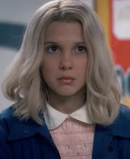 💟 4f929ef9 Eleven Stranger Things Eleven, Stranger Things, Millie Bobby Brown, serie de TV, personaje telegram sticker